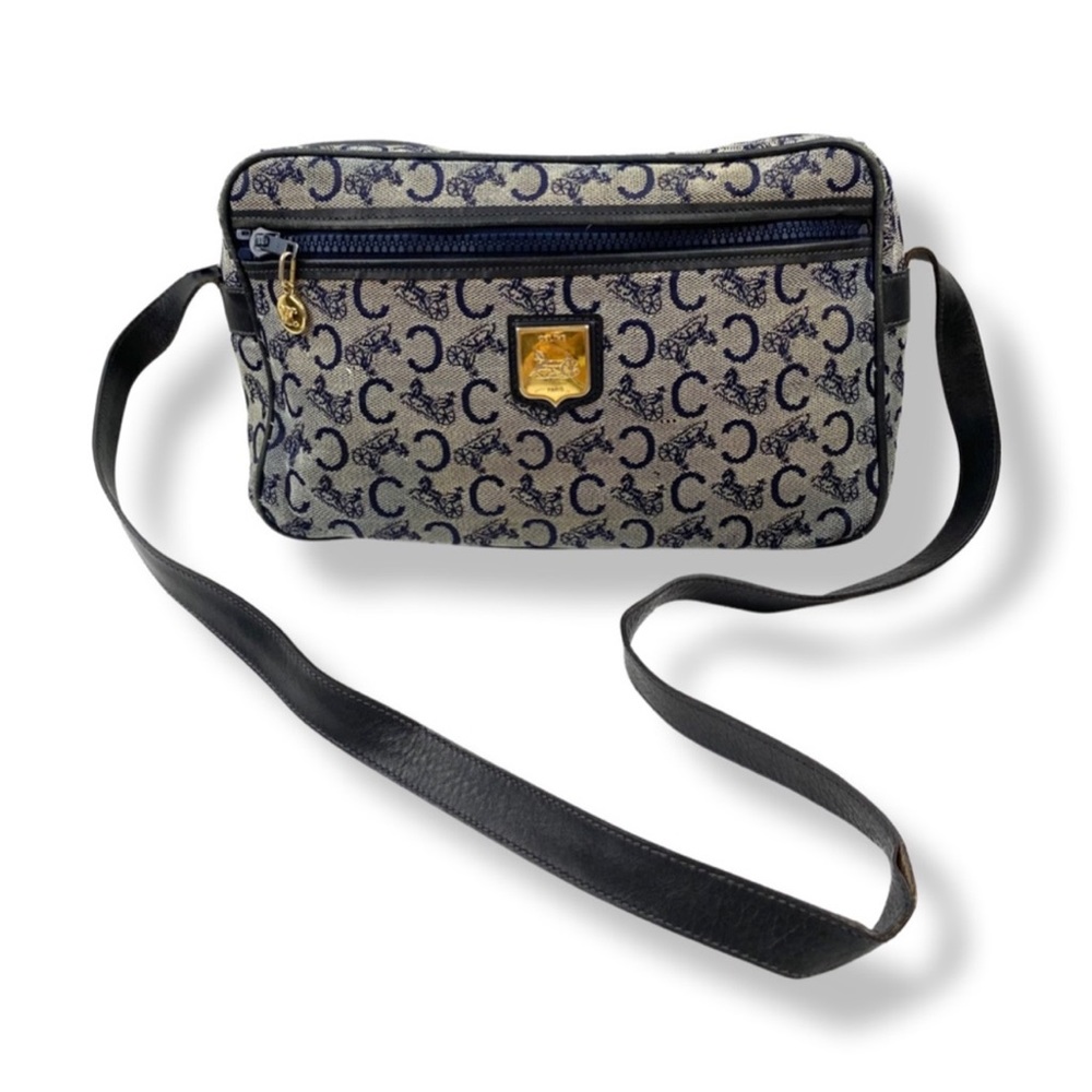 CELINE vintage 70s monogram crossbody bag